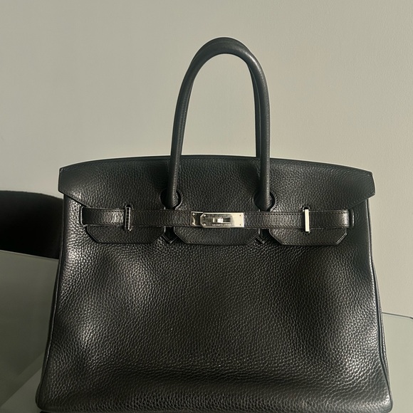 Hermes Black Leather Briefcase with Structured Design - Picture 3 of 4